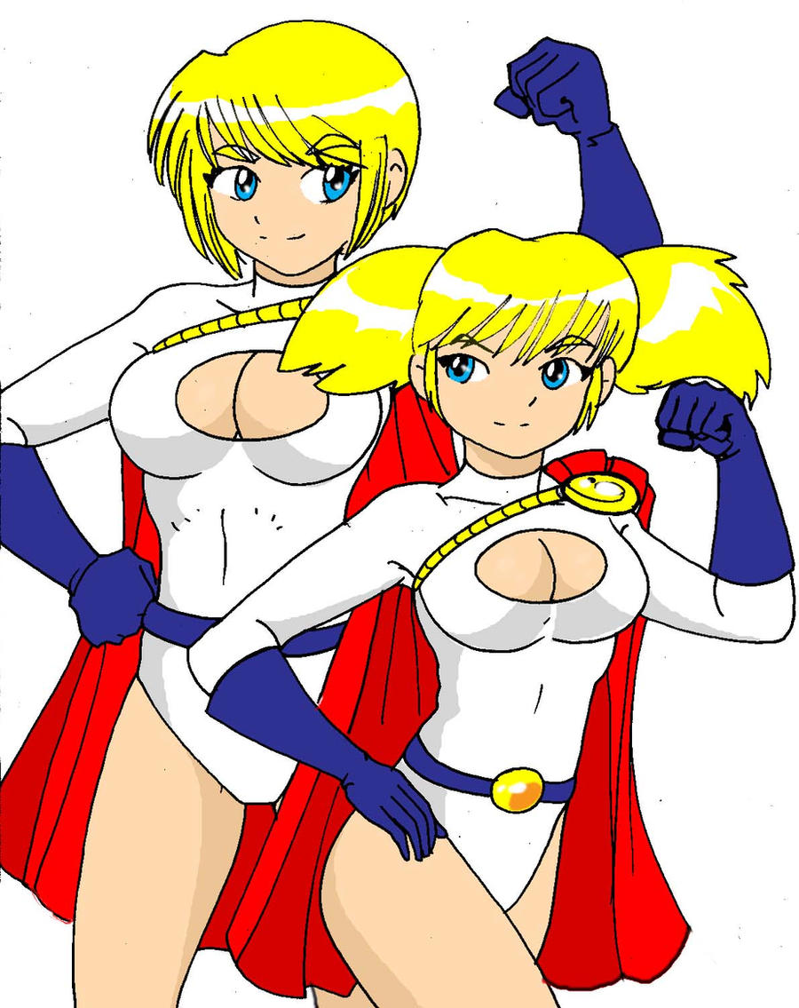 Powergirl and Penny Power