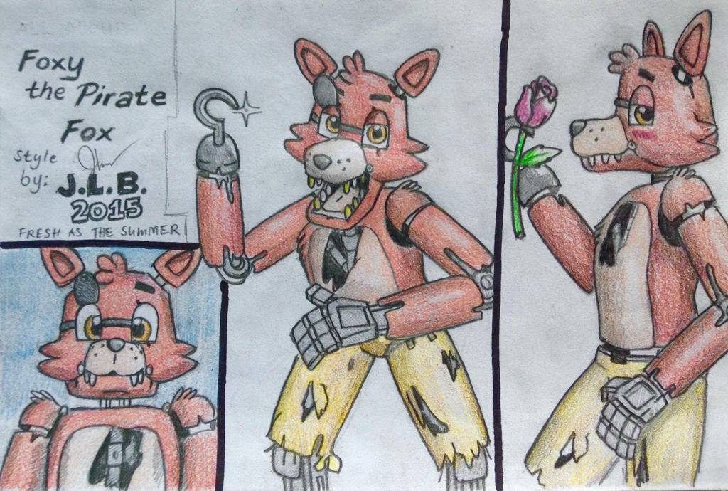 A five nights at freddys 1 style fox full body character