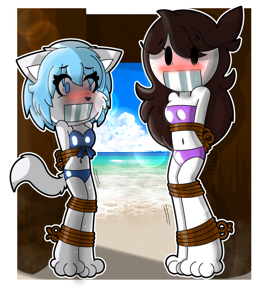 TRADE Jaiden And Wolfychu beach by cartoonbondage101 on DeviantArt