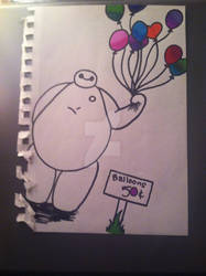 baymax with balloons