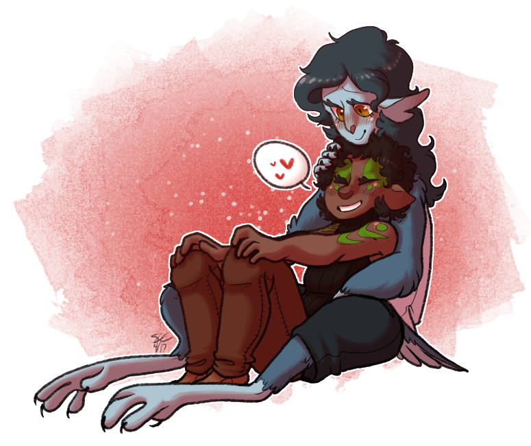 Cuddling th Bird by Eaglidots