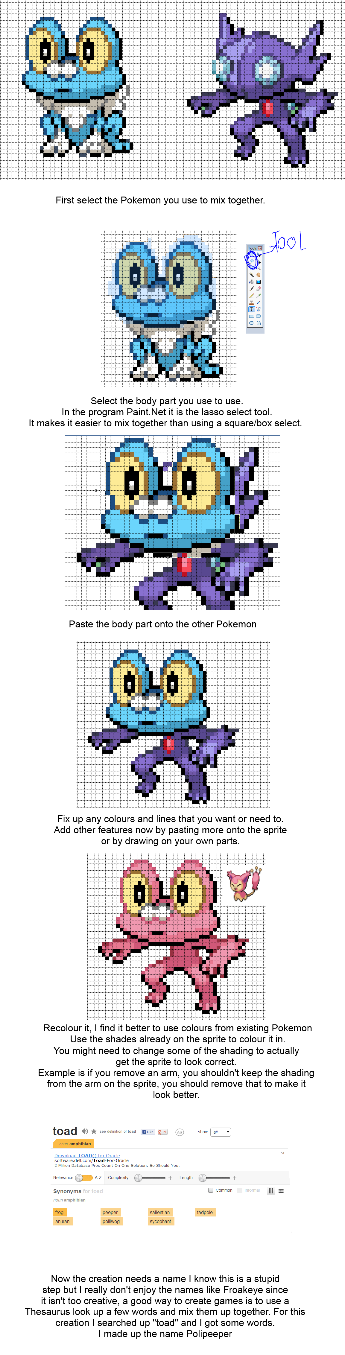 Fakemon Tutorial Sprite Tutorial Pokemon/Fakemon by NaoTheSillyDuffer on DeviantArt