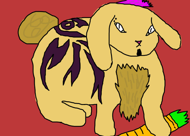 Badass Rabbit Digital Drawing by NaoTheSillyDuffer on DeviantArt