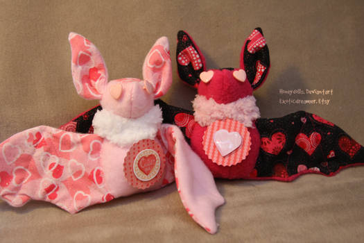 Valentines Bat Plushies FOR SALE