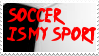 My sport is soccer stamp