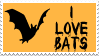 Bat fan stamp