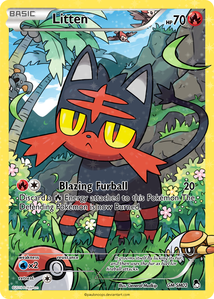 Litten Pokemon Card Fake By General Mudkip On Deviantart