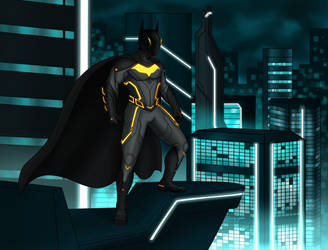 What if Batman was in Tron by TJJones96