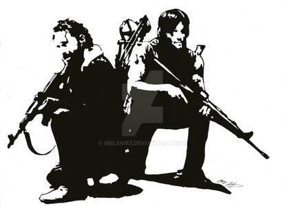 Rick and Daryl Shadow