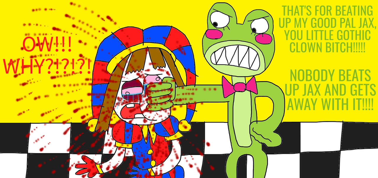 Ribbit punches Pomni by 20350arevalo on DeviantArt