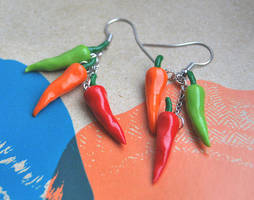 Spicy Hot Pepper Earrings