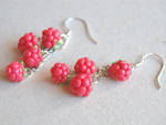 Raspberry Dangle earrings by Madizzo