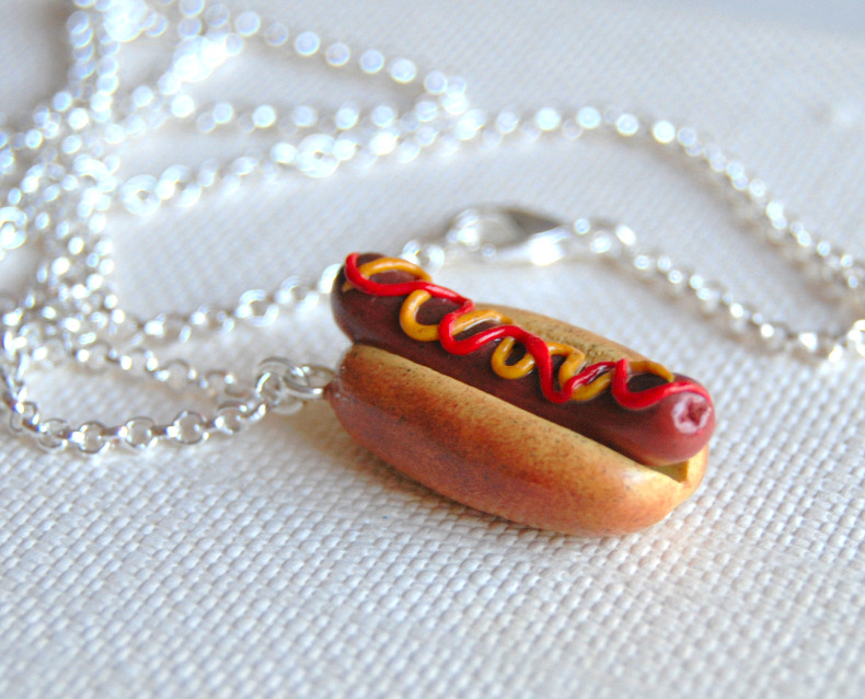 Hot Dog Necklace