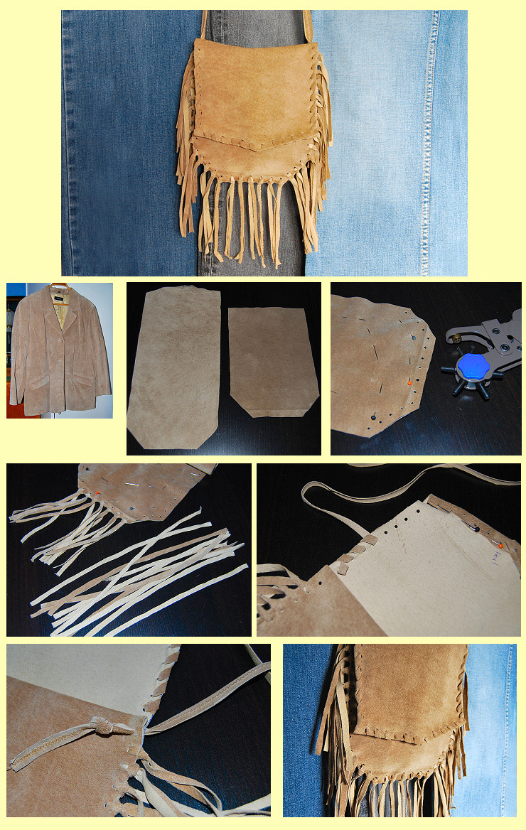 Suede Fringe Bag DIY