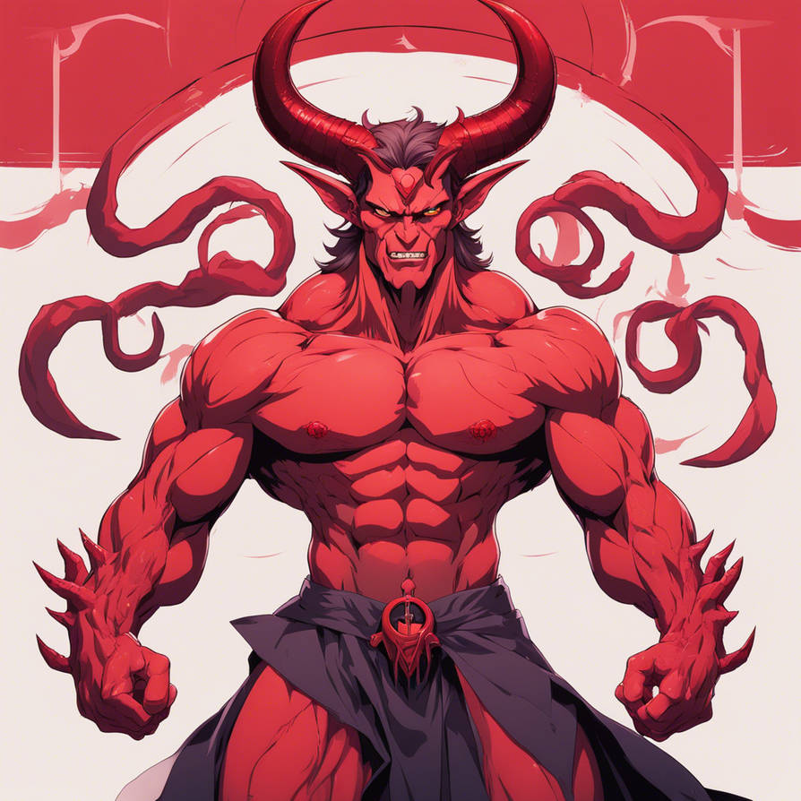 Demon Body Modifiers Full Body Of Satans A Muscle Red Demon With Horns by rffrer77767 on ...