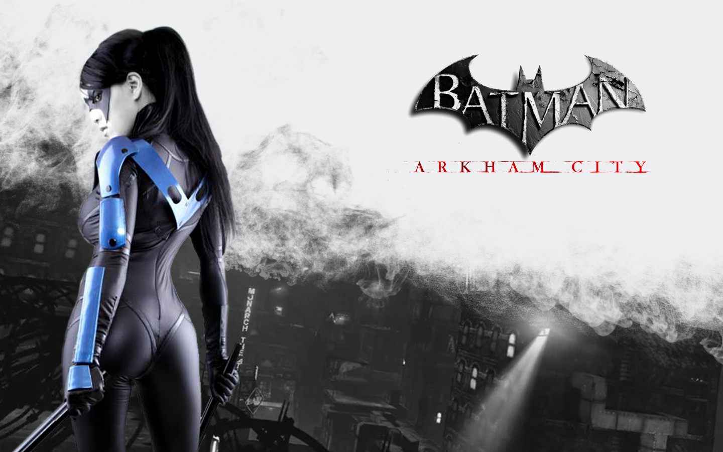 nightwing arkham city red