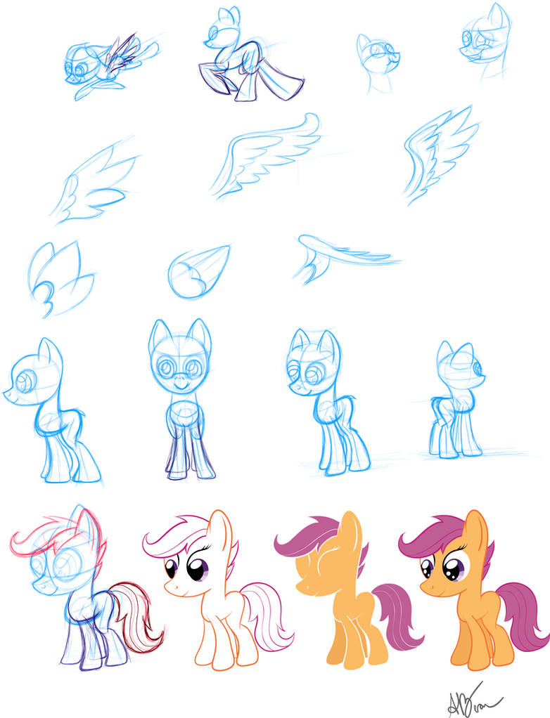 Pony Posing and Structure: Workflow Set! by AffinityShy on DeviantArt