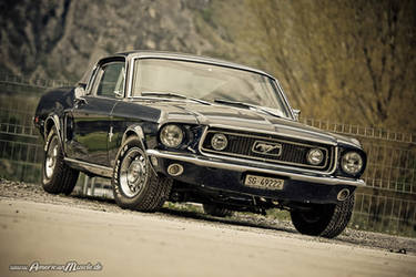 Blue Ford Mustang Fastback