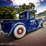 blue hot rod truck