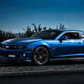 Blue Chevrolet Camaro