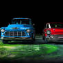 57 Bel Air + 55 Chevy 3100 - Shot 1