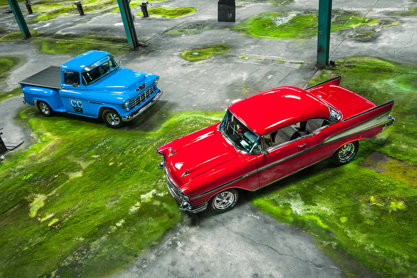 57 Bel Air + 55 Chevy 3100 - Shot 6