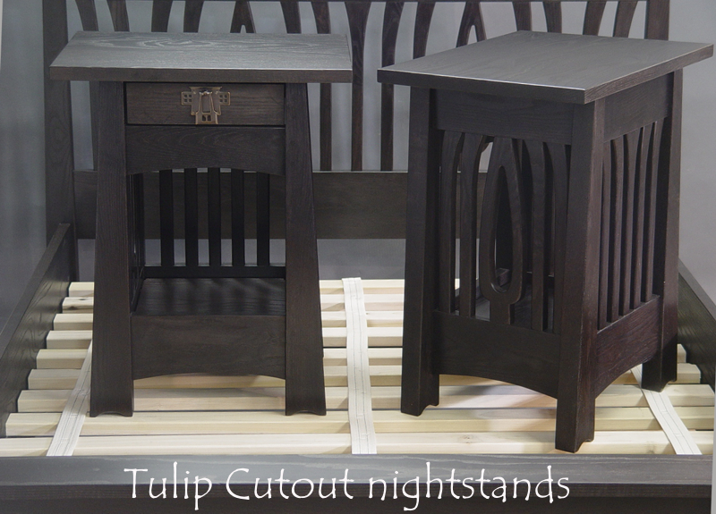 Tulip cutout nightstands