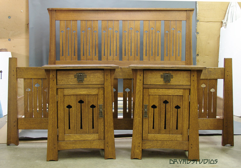 Nightstands with matching bed