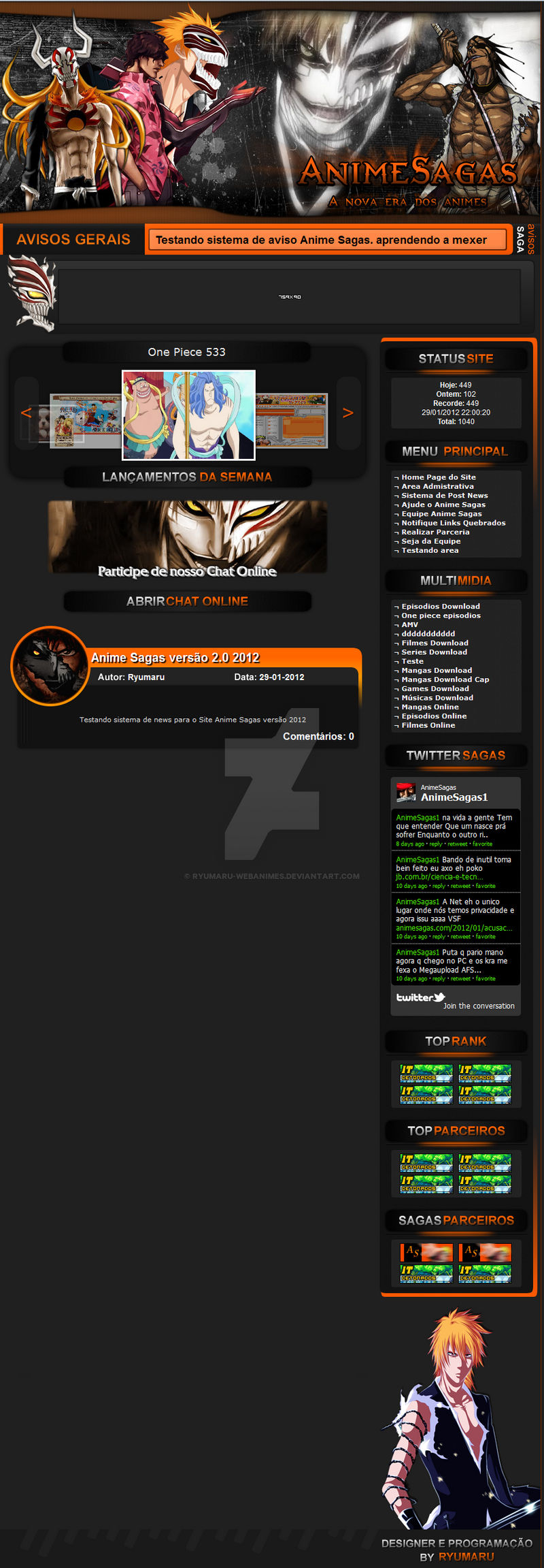 Animes Layout by Ryumaru-webanimes on DeviantArt