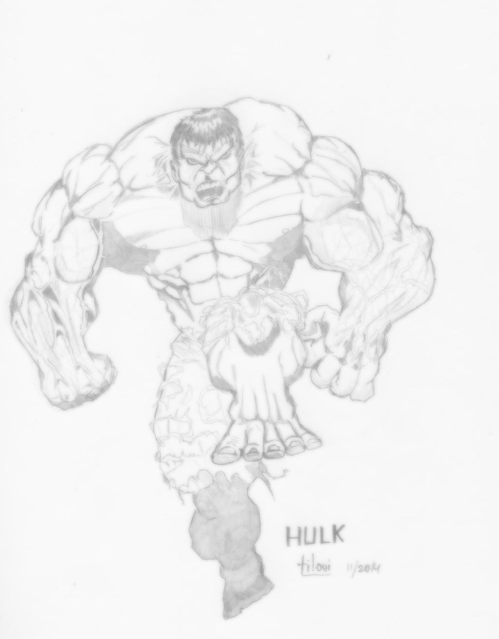 Hulk Sketch by Tiloui on DeviantArt
