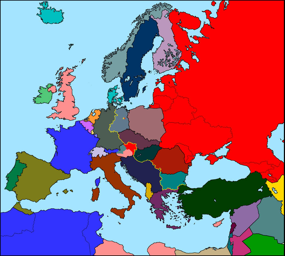 Map of Europe 1950 v2 by xGeograd on DeviantArt Map of Europe 1950 v2 by xGeograd on DeviantArt