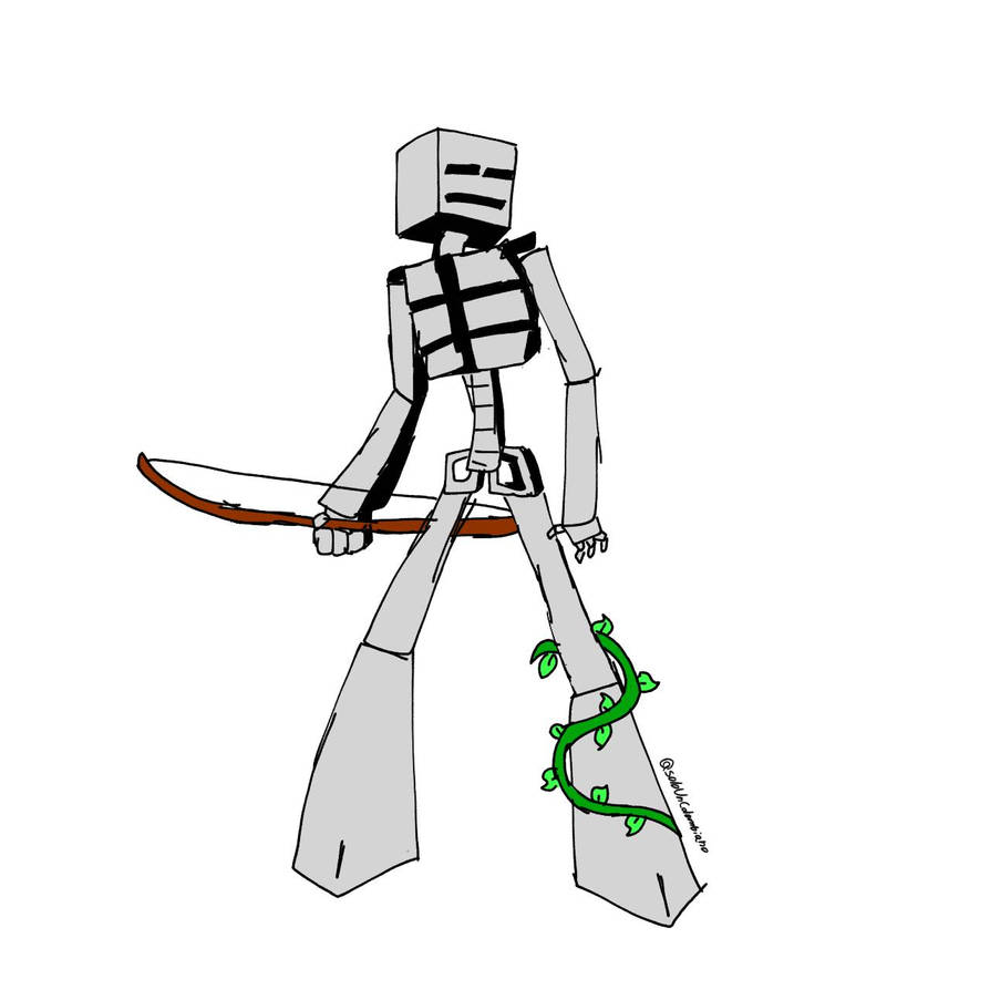 a minecraft skeleton but in its original style by elColombianoGP on ...