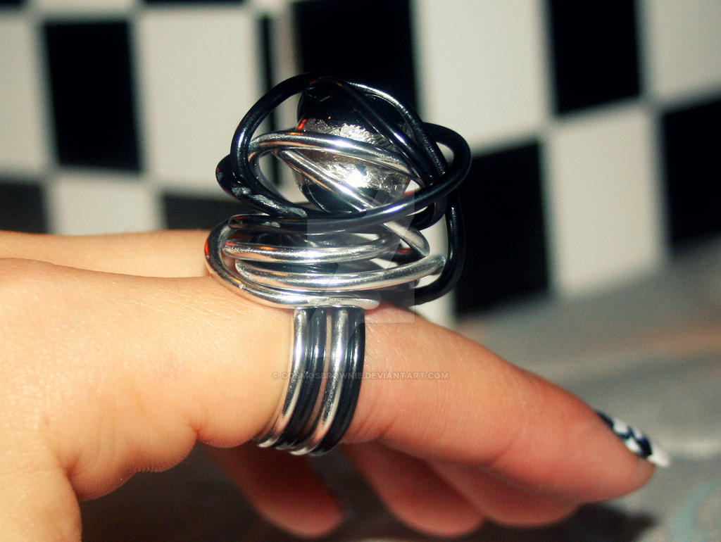 Black and grey ring