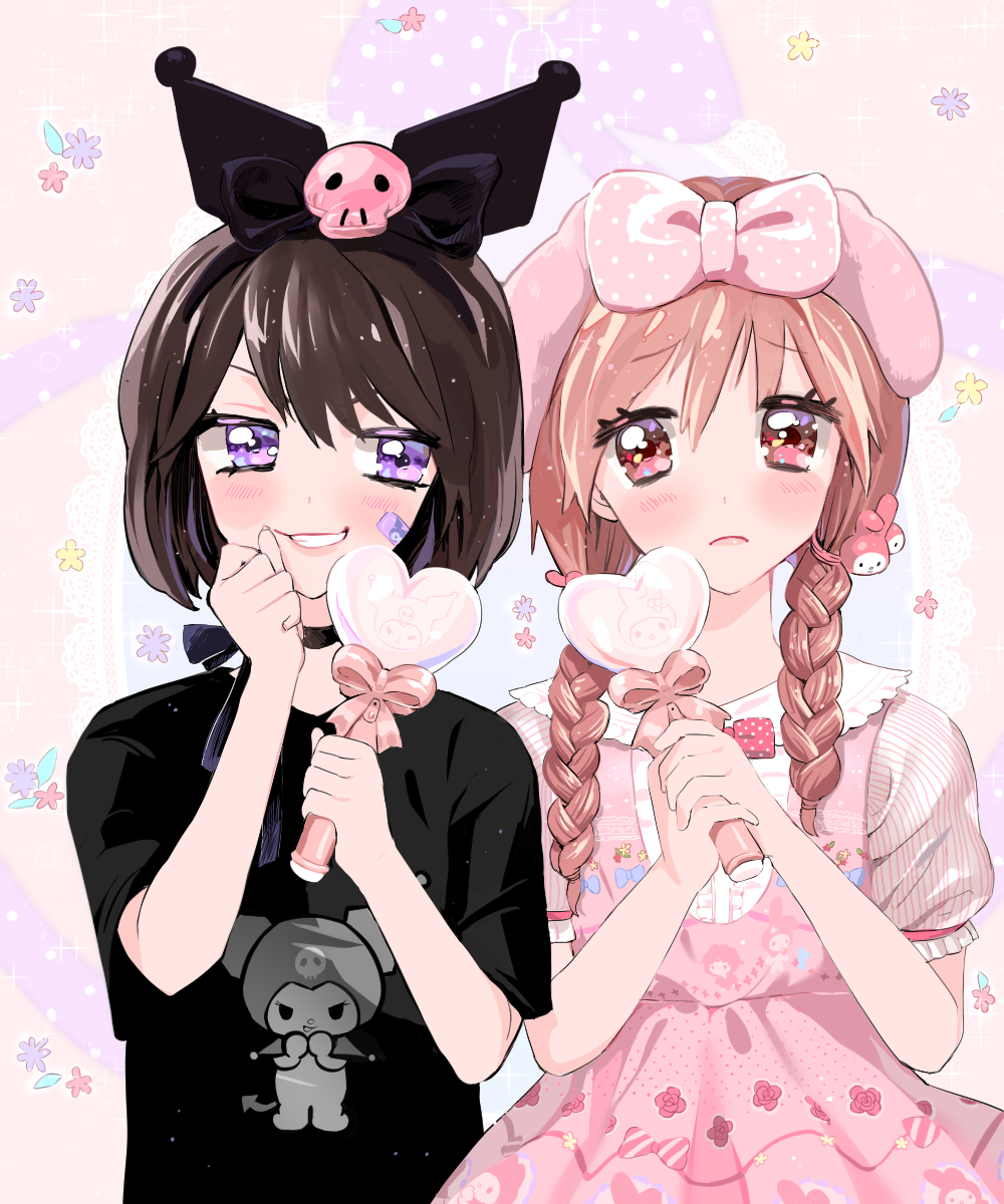 two girl love sanrio characters by MERIHU on DeviantArt
