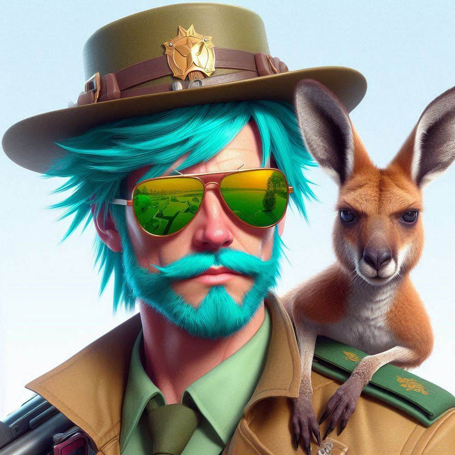 Blue Haired Australian Ranger Character Design by tianaslavrovaporter ...