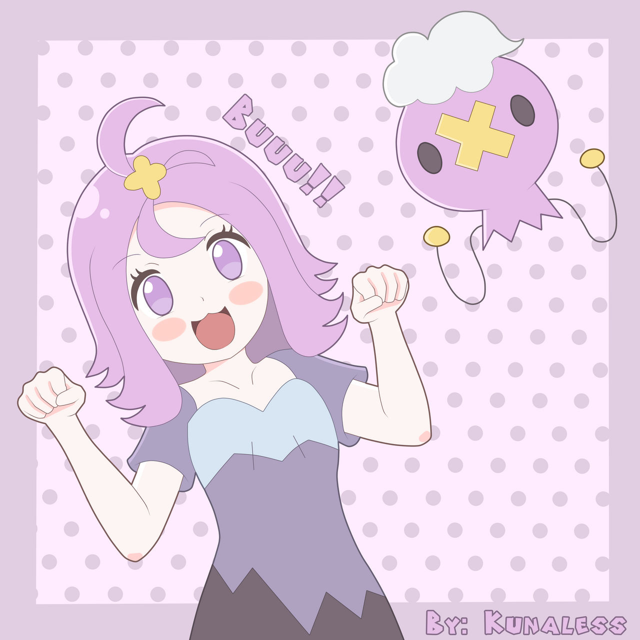 Happy Halloween! - Pokemon, Acerola and drifloon by Kunaless