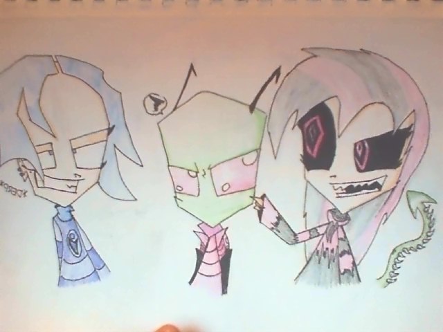 Request: Tak and Tith botherin Zim (colored)