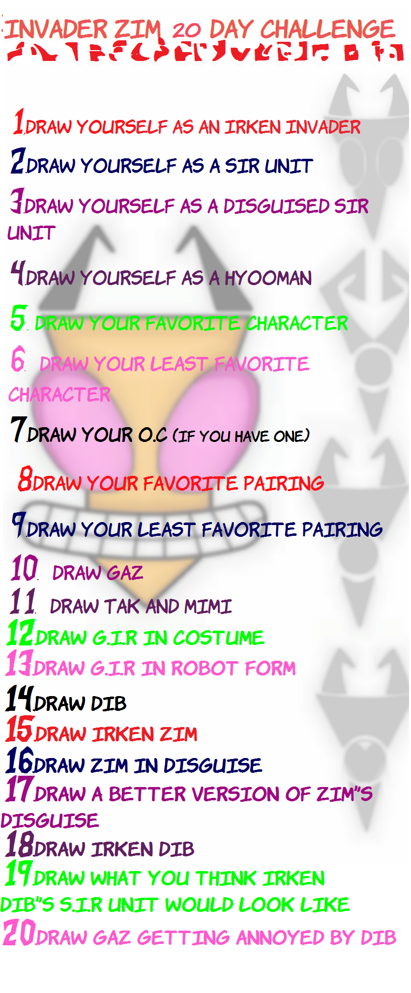 Invader ZIM 20 day challenge