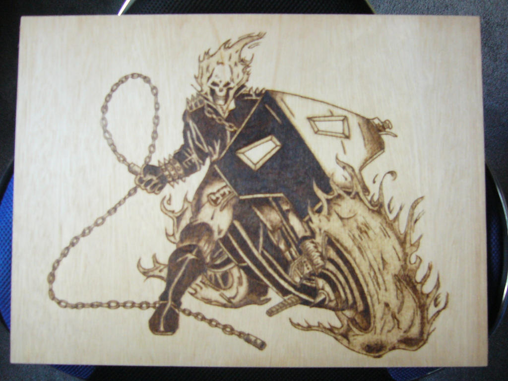 Ghost Rider Carving Ghost Rider Woodburn by Skeletor11 on DeviantArt