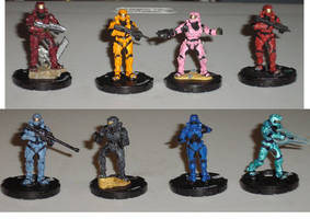 Red Vs Blue haloclix repaints