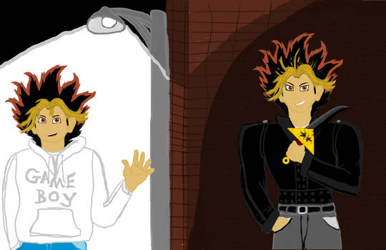 Yugi and Yami light and shadow