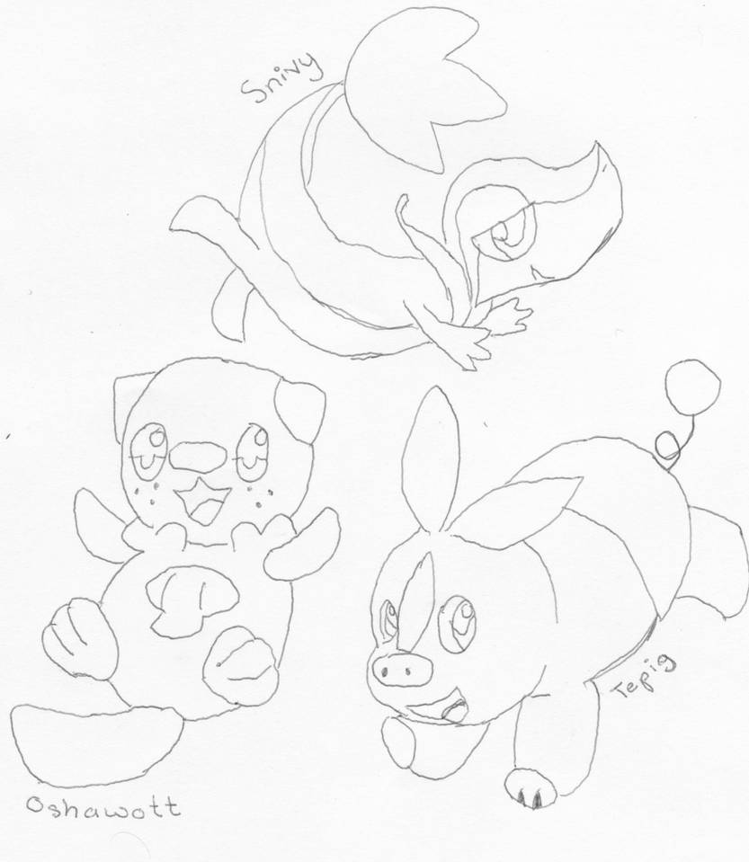 Pokemon Black And White Starters by jcbd2375 on DeviantArt