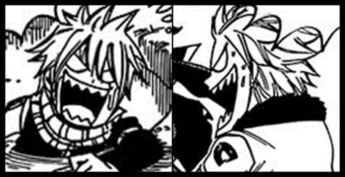 Natsu and Sting: same reaction?