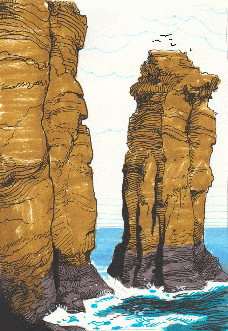 Sea Stacks by Lil-Tachyon on DeviantArt