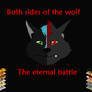 Both sides of the wolf