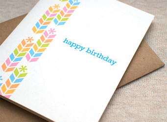 Birthday Card - Chevron Stacks