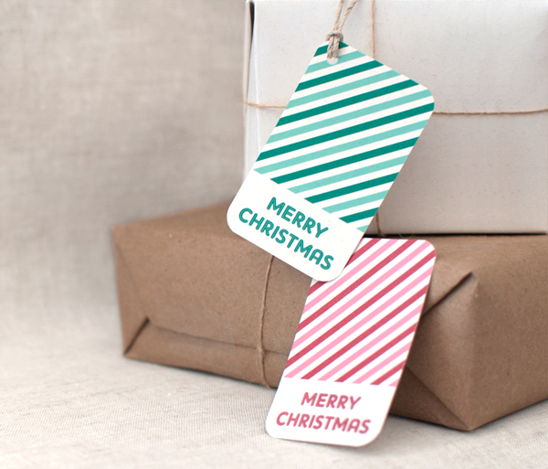 Candy Cane Christmas Gift Tags by happydappybits