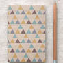 Triangles Mini Journal - Blue Gold Brown