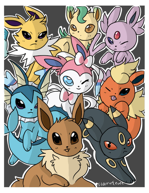 Eeveelutions Binder Cover by TropicalFlygon