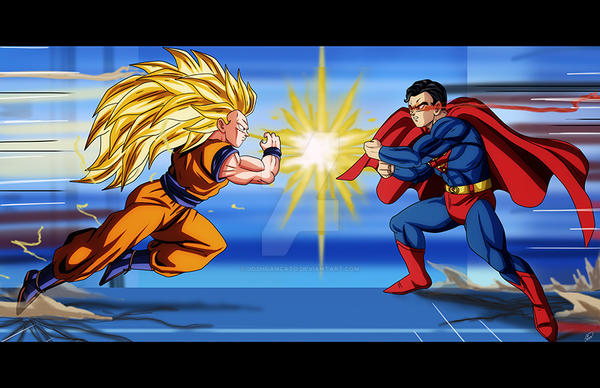  DBZ VS DC Super Saiyajin Songoku vs Superman by joshdancato on DeviantArt